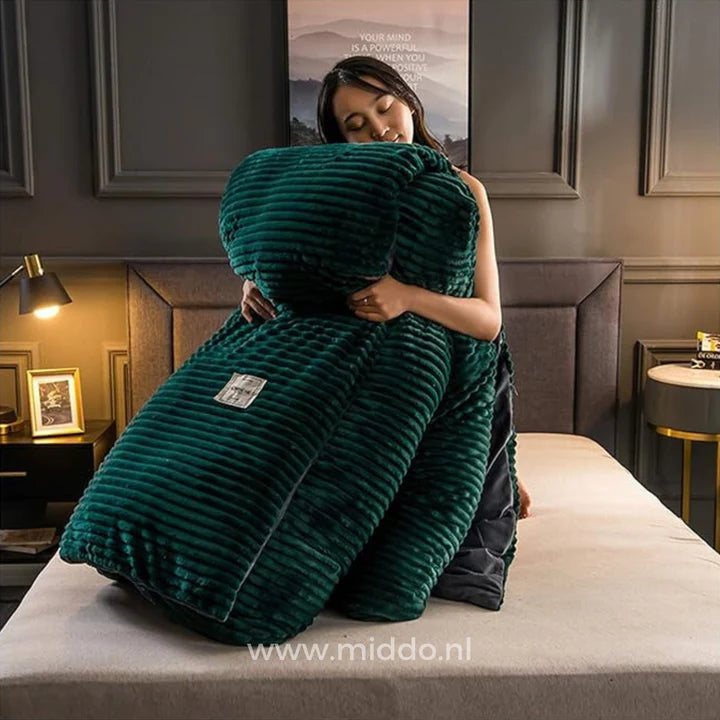 Housse de couette en molleton de velours | Rêvez dans le confort !
