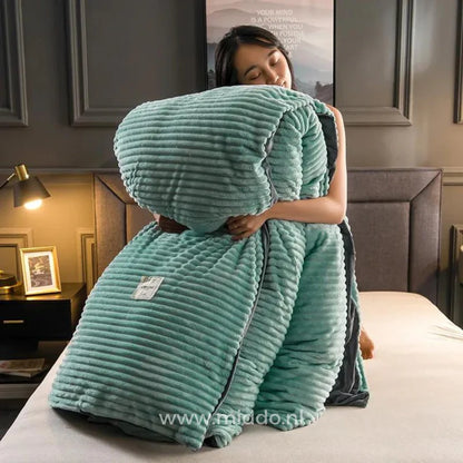 Housse de couette en molleton de velours | Rêvez dans le confort !