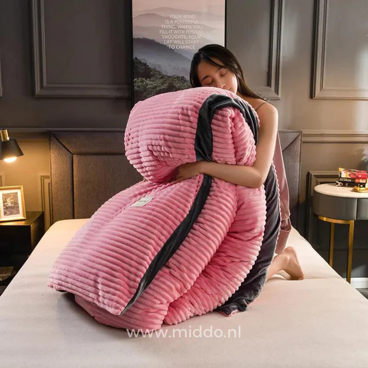 Housse de couette en molleton de velours | Rêvez dans le confort !