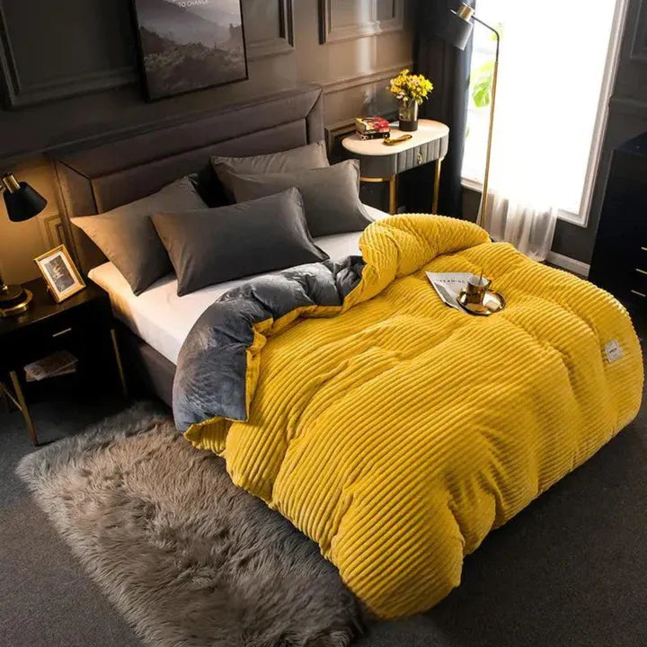 Housse de couette en molleton de velours | Rêvez dans le confort !